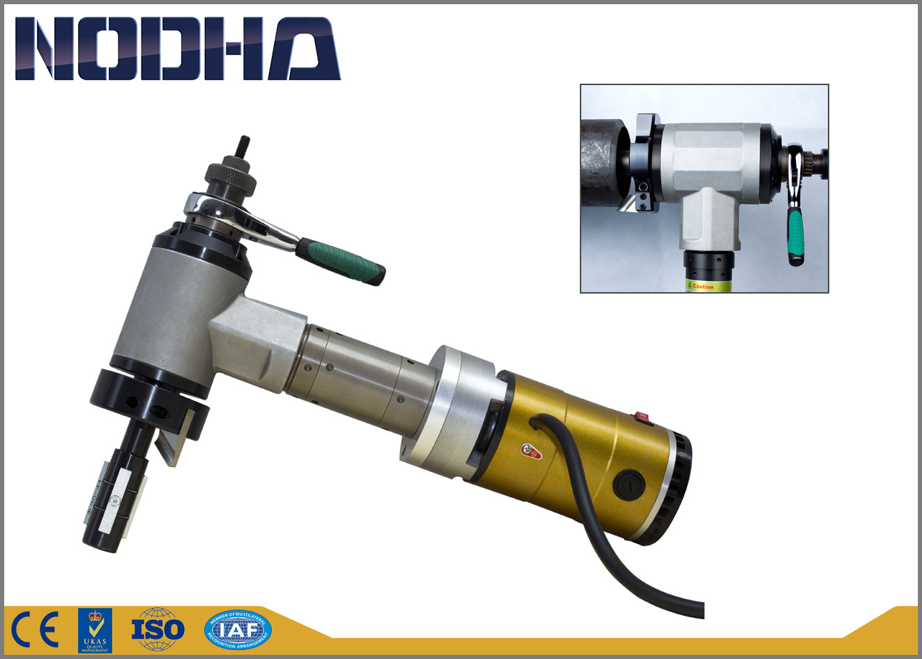 Light Weight 3&quot; Electric Pipe Beveling Machine One Year Warranty