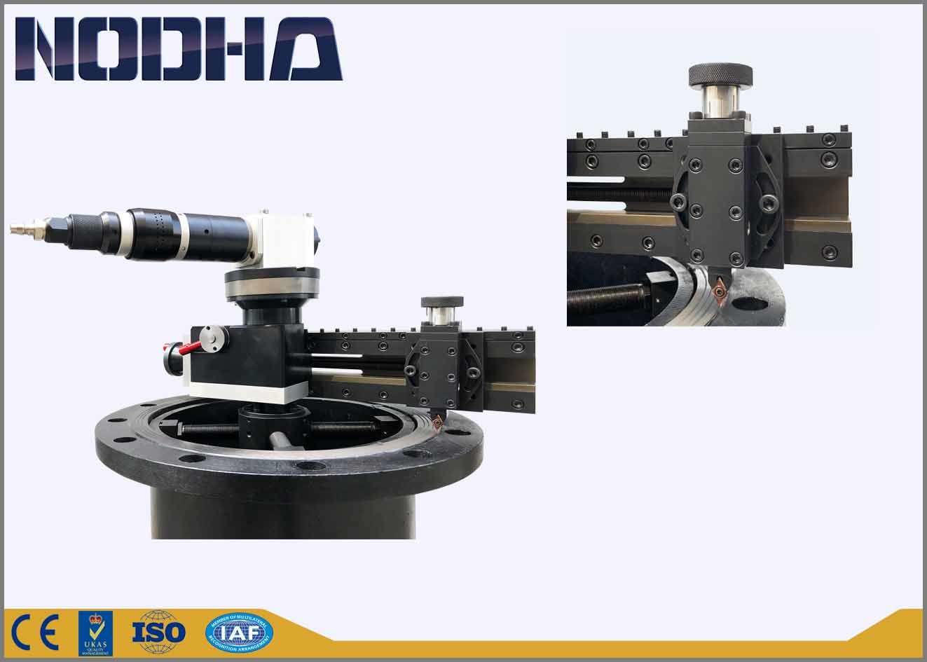 Internally Mounted On Site Flange Facing Machine Lightweight With Pneumatic Drive